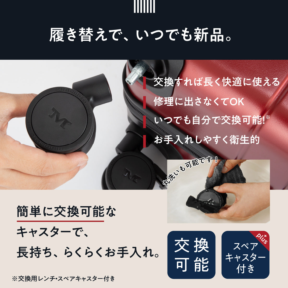 履き替えで、いつでも新品。