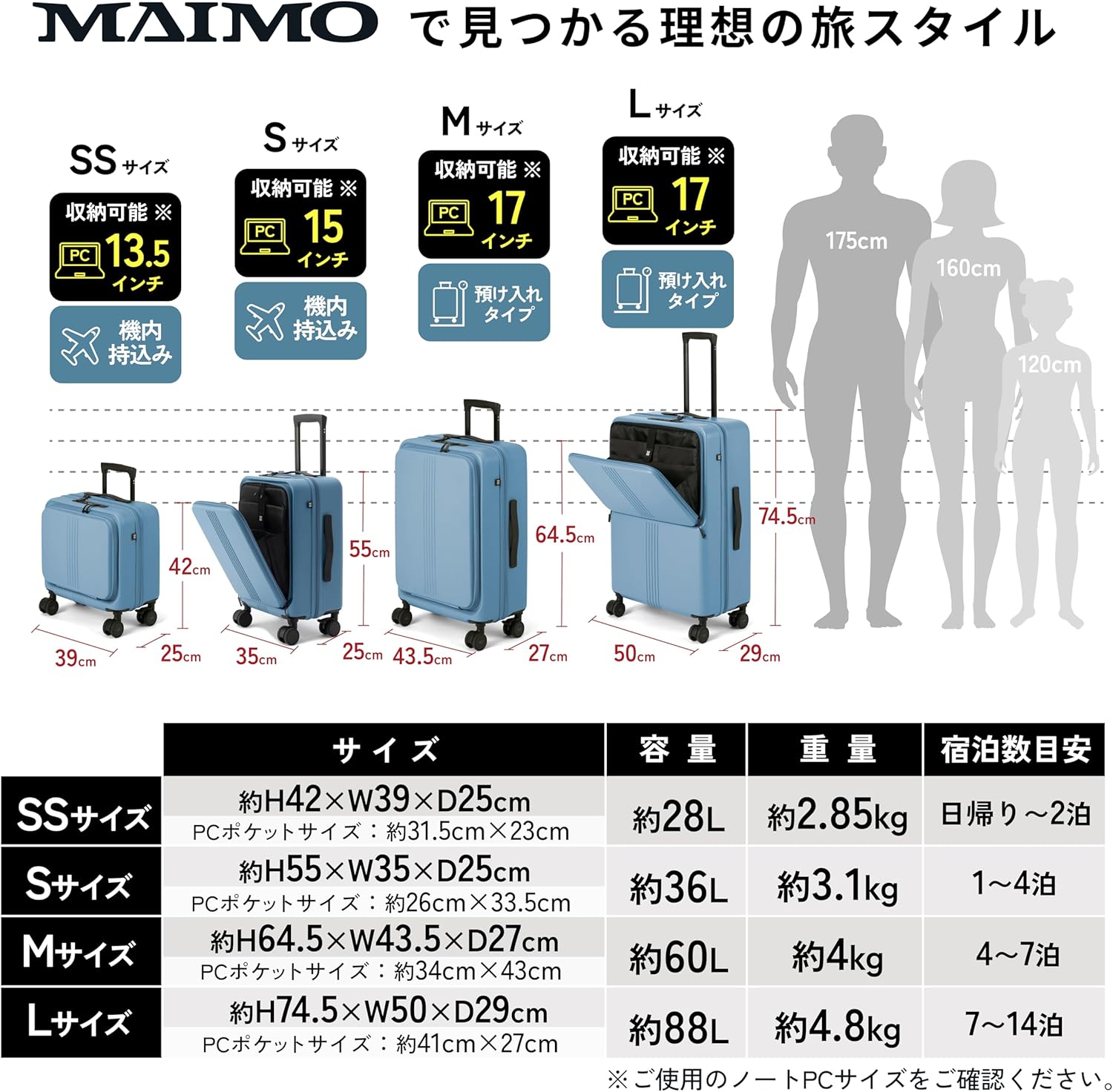 180°フロントオープン】STAND U -スタンドユー- – MAIMO公式オンライン