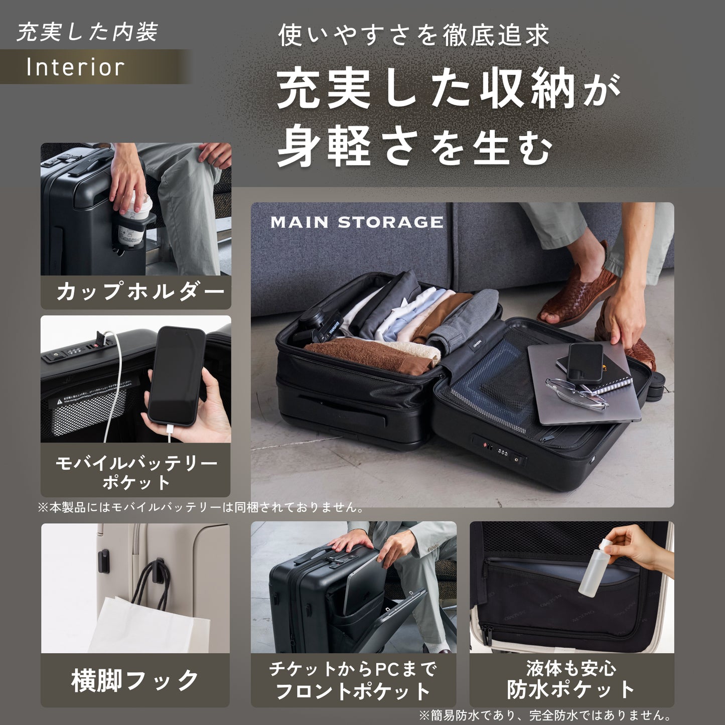 【収納も移動も抜群の最速スーツケース】SPEED U / SPEED U plus