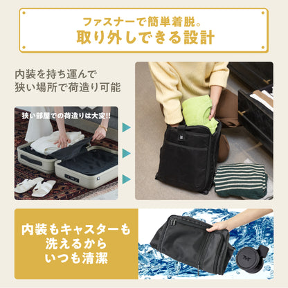 2種類内装洗える、交換できる　多段階調節可能キャリーバーに　5cm拡張　HACOBO plus