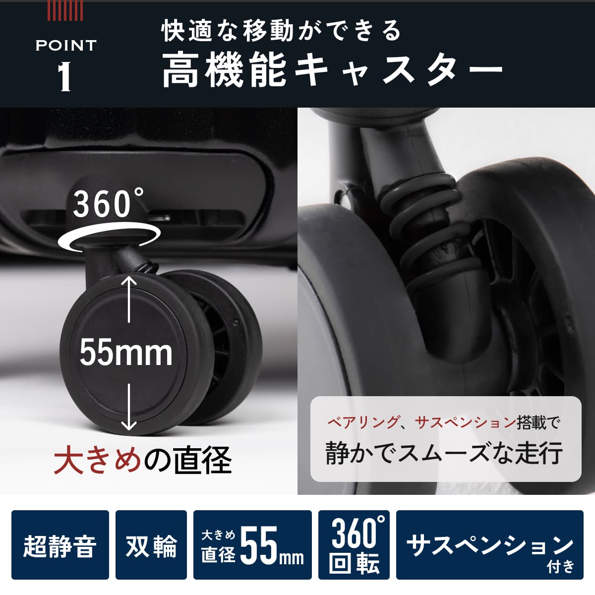 【ワンタッチキャスター・交換用4個セット】PROTES・HOOKBLE専用