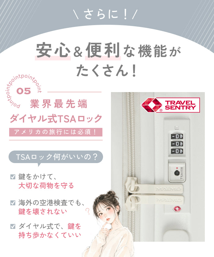 【軽くて使いやすい。はじめての旅行でも迷わず安心して使える一台】HARENO