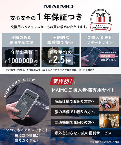 【軽くて使いやすい。はじめての旅行でも迷わず安心して使える一台】HARENO